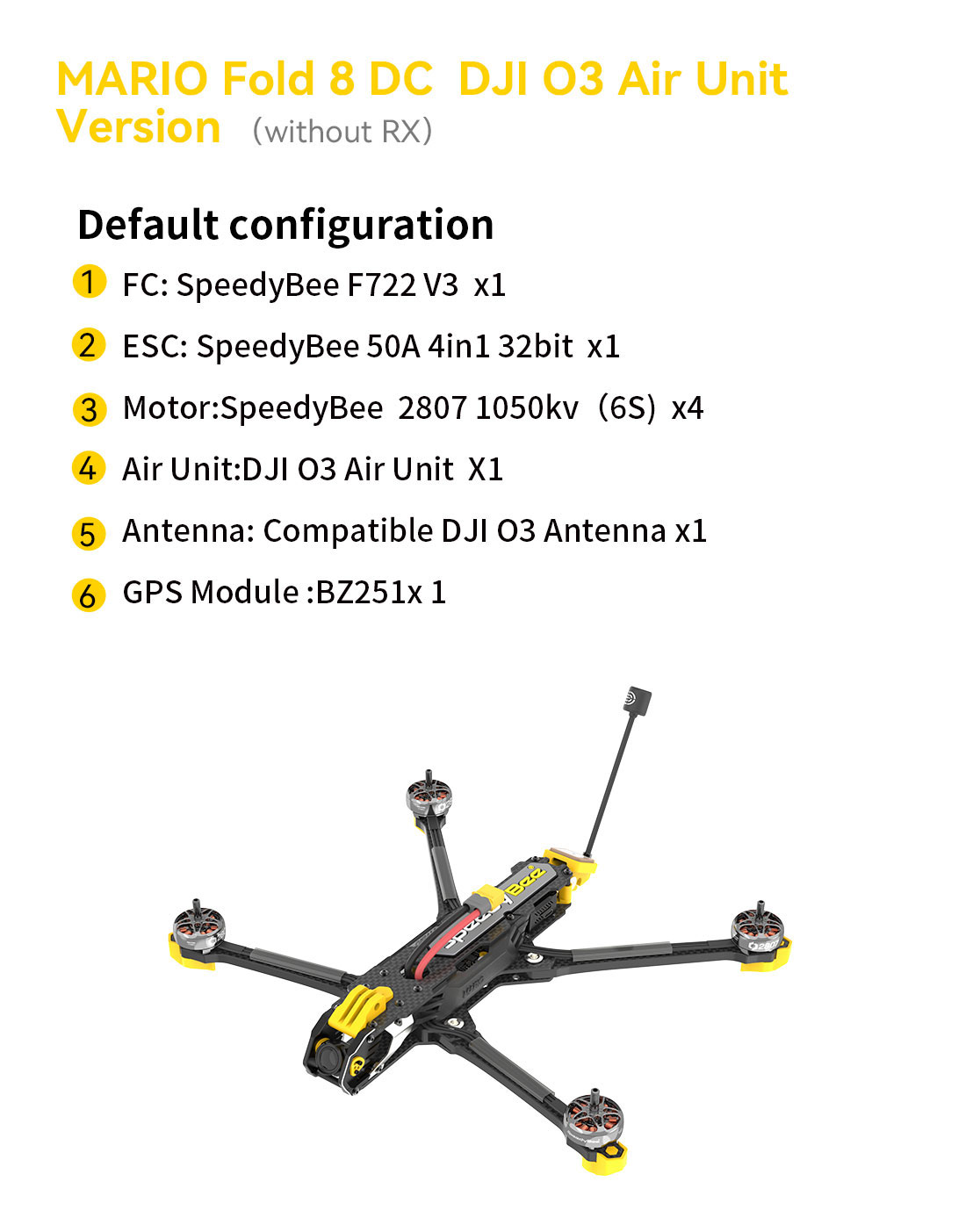 Mario Fold 8 DC Long Range Drone Mario Fold 8 DC Long Range Drone